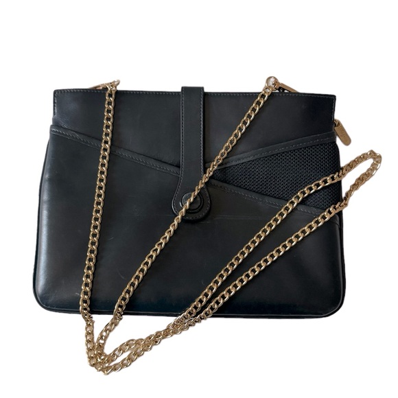 Salvatore Ferragamo Vintage Firenze 5 Navy Blue Paneled Crossbody Bag - Picture 4 of 12